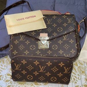 Satchel Louis Vuitton Bag, Wallet, and Card Holder. Gently used